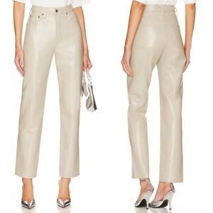 AGOLDE Recycled Leather 90's Pinch Waist in Toast Size 30 NWT